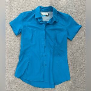 Magellan Outdoors Women's Bright Blue Button Down Shirt